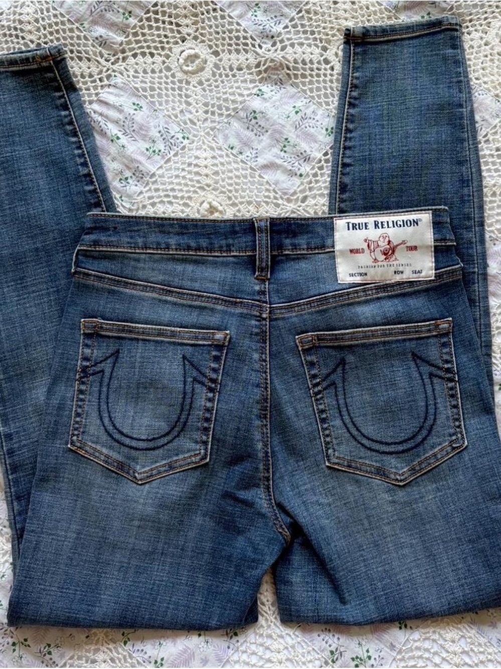 True Religion blue denim skinny jeans